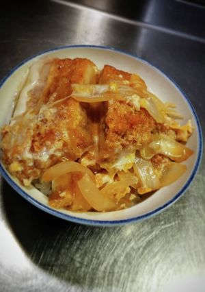 厚切り豚かつで、カツ丼❨(#≧↺≦#)❩-レシピのメイン写真