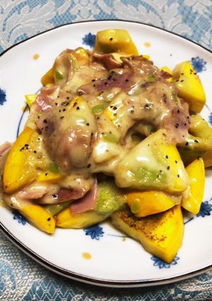 簡単！ズッキーニとベーコンチーズ炒め-レシピのメイン写真
