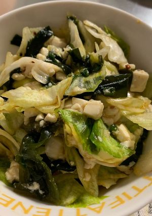ピリ辛豆腐ワカメサラダ-レシピのメイン写真
