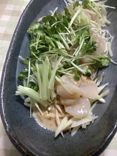 新生姜とホタテ貝柱の胡麻ドレッシング-レシピのメイン写真