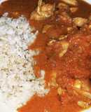 玄米雑穀ご飯で食べるバターチキンカレー