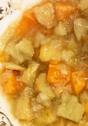 【離乳食中期】玉ねぎとかぶとお麩煮-レシピのメイン写真