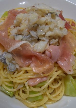 白身魚と生ハムのガーリックパスタ★-レシピのメイン写真