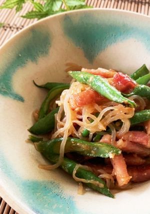 アテ☆しらたきとインゲンの味噌炒め-レシピのメイン写真