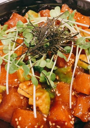 絶品！アボカドサーモンマグロのユッケ丼-レシピのメイン写真