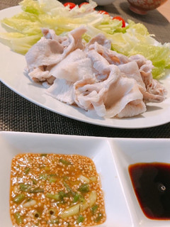 自慢のつけダレで♡豚こま肉の冷しゃぶ-レシピのメイン写真