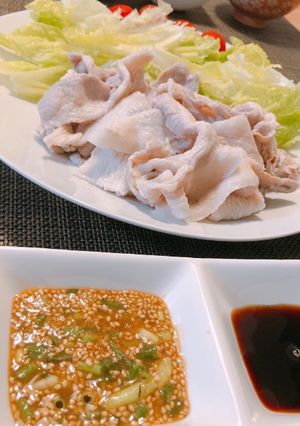 自慢のつけダレで♡豚こま肉の冷しゃぶ-レシピのメイン写真
