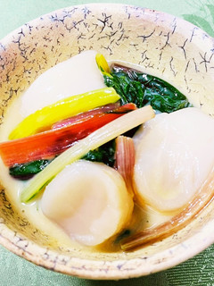 スイスチャードと貝柱の酢みそ和え-レシピのメイン写真