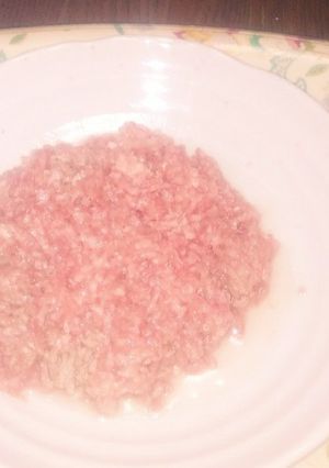 冷凍挽き肉のレンジ解凍機能の解凍の仕方！-レシピのメイン写真
