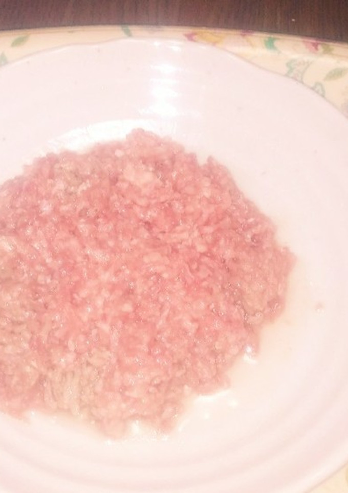 冷凍挽き肉のレンジ解凍機能の解凍の仕方！-レシピのメイン写真