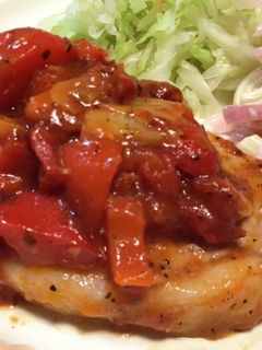 疲労回復♡パプリカ&トマトポークステーキ-レシピのメイン写真