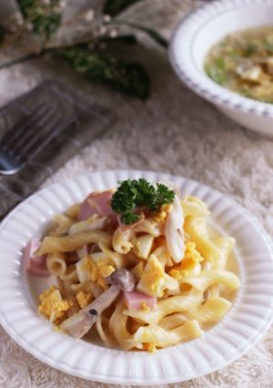 ハムときのこのマカロニサラダ-レシピのメイン写真