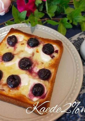 おしゃれカフェ風　チェリーピザトースト-レシピのメイン写真