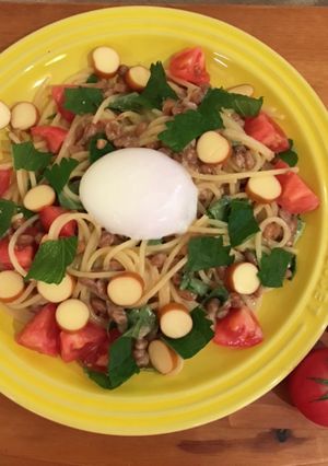 トマトと大葉と納豆のパスタ-レシピのメイン写真