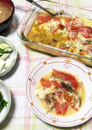 簡単♡いわしとトマトのチーズ焼き-レシピのメイン写真