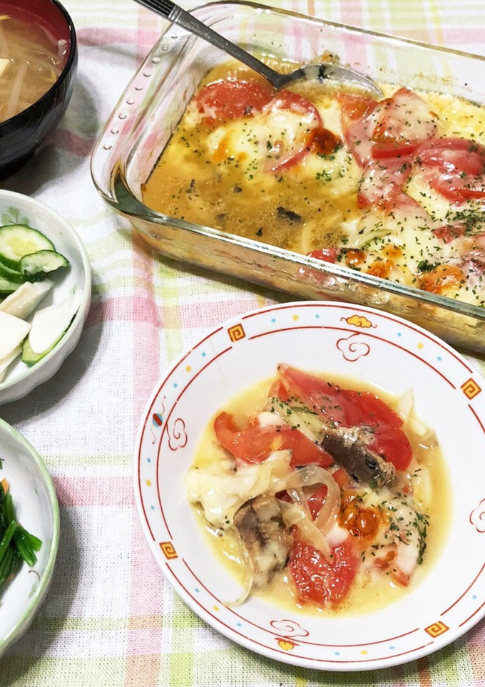 簡単♡いわしとトマトのチーズ焼き-レシピのメイン写真