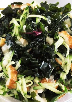 簡単♪ワカメ、キュウリ、チクワの酢の物-レシピのメイン写真