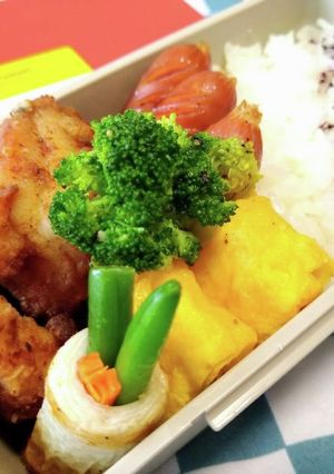 男子高校生お弁当（31）バジルからあげ-レシピのメイン写真
