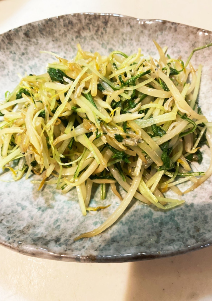 水菜としらすのだし醤油炒め-レシピのメイン写真