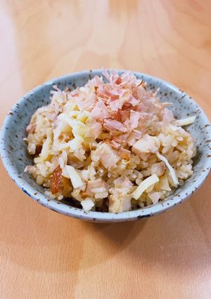 いぶりがっことチーズの燻製炊き込みご飯-レシピのメイン写真