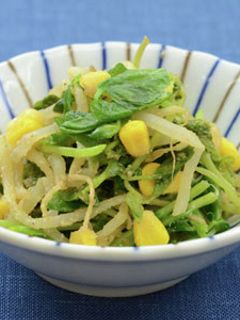 豆苗ととうもろこしの中華風サラダ-レシピのメイン写真