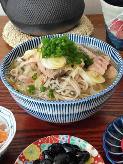 簡単!一人前鯖蕎麦-レシピのメイン写真