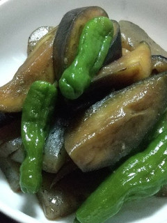 なすとしし唐とこんにゃくのからし煮-レシピのメイン写真