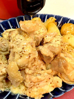 ◤電鍋レシピ◢ 鶏肉マスタードクリーム煮-レシピのメイン写真