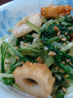 シャキシャキ☆水菜のごま和え-レシピのメイン写真