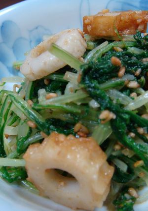 シャキシャキ☆水菜のごま和え-レシピのメイン写真