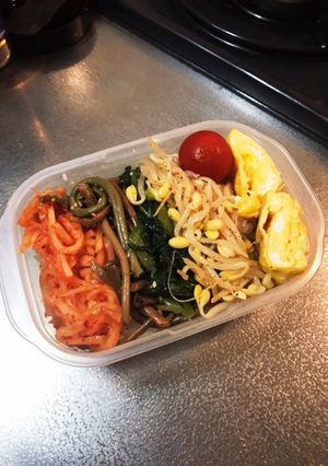 お惣菜ナムルでピビンバ弁当-レシピのメイン写真