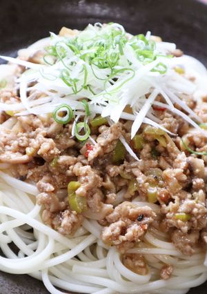 ごまドレでふとそうめんのジャージャー麺-レシピのメイン写真