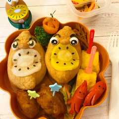 A picture of キャラ弁‪♡‬お稲荷deキウイブラザーズ.
