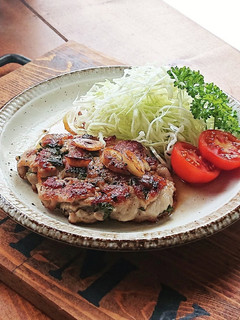 豚こま青じそステーキ★ガリバタソース-レシピのメイン写真