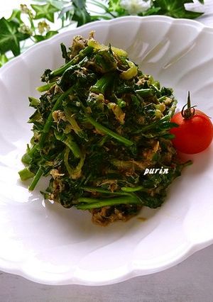 簡単！空芯菜のサバ味噌煮缶和え-レシピのメイン写真