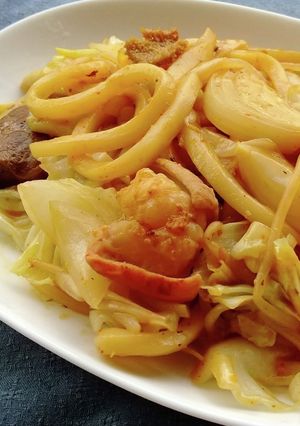 津山名物　ホルモンうどん-レシピのメイン写真