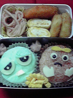 キャラ弁☆ガチャピン ムック-レシピのメイン写真