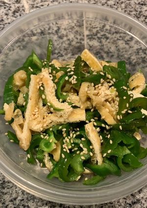 【簡単作り置き】ピーマンと油揚げの炒め煮-レシピのメイン写真