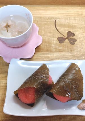 桜餅と桜茶-レシピのメイン写真