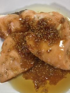 鮭の味噌焼き(胡麻風味)-レシピのメイン写真