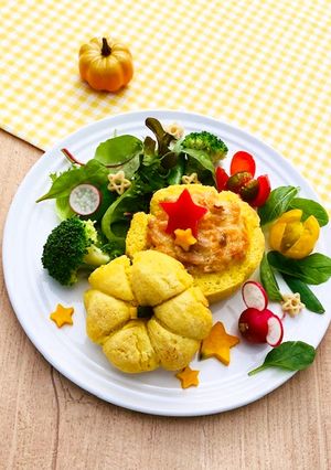 レンジで簡単☆グラタンかぼちゃ蒸しパン-レシピのメイン写真