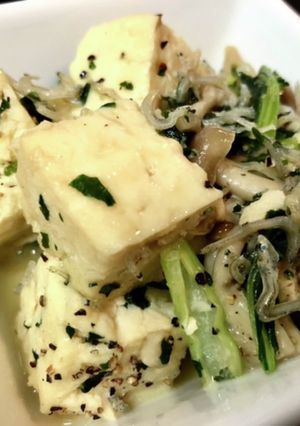 凍り豆腐とじゃこの青菜寄せ-レシピのメイン写真