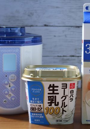 白バラヨーグルトと牛乳でヨーグルト-レシピのメイン写真