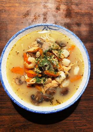 海鮮豆乳味噌温麺-レシピのメイン写真