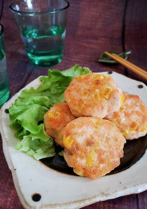 塩鮭とコーンのまんまる揚げ焼き-レシピのメイン写真