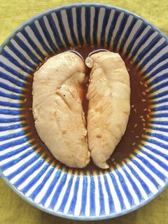 レンジで3分簡単♪ささみの焼肉のたれ蒸し-レシピのメイン写真