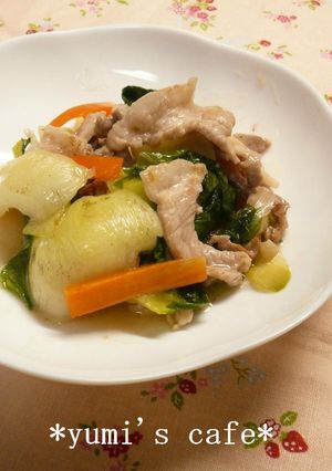 ✿青梗菜と豚肉の塩ダレ炒め✿-レシピのメイン写真