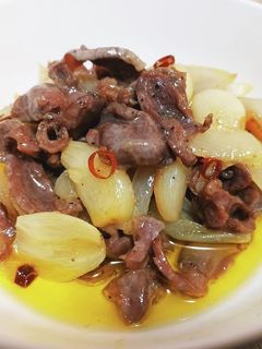 超簡単!砂肝とにんにくのアヒージョ!!-レシピのメイン写真