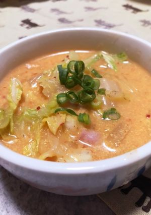 簡単・キムチ豆乳スープ-レシピのメイン写真