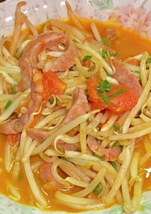 もやしとトマトの炒めもの-レシピのメイン写真
